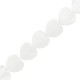 Natural stone bead Heart 10mm White